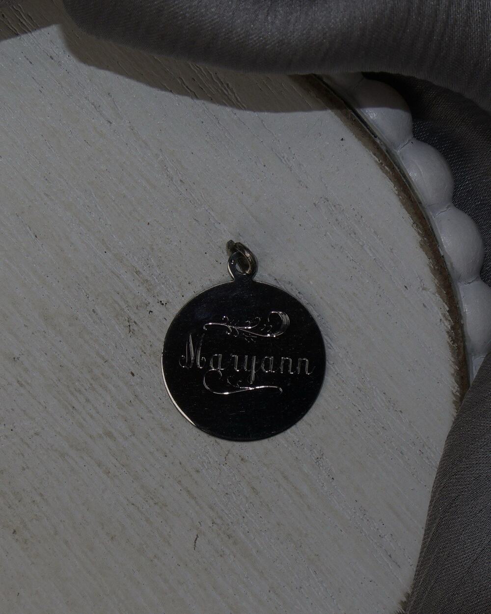 Vintage Sterling Silver “ Maryann “ Charm 2.1G / 1in